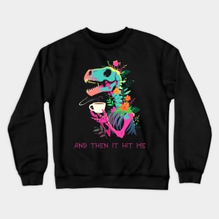 Funny Skeleton Dinosaur Costume Goth Men Women Halloween Crewneck Sweatshirt